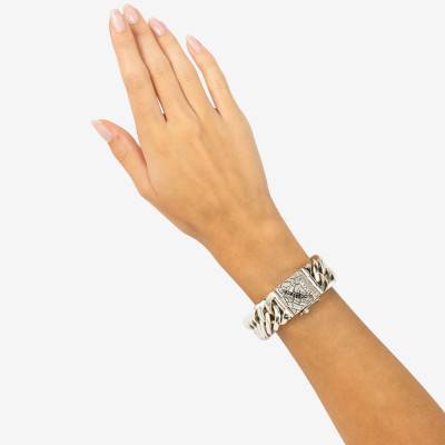 Bracelet Chain Limited en Argent 925 & Spinelle, Largeur 22 mm, Longueur 19,50 à 23,50 cm - Buddha to Buddha