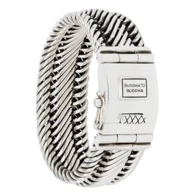 Edwin 925 Silver Bracelet, Length 19 cm to 23 cm, Width 24.60 mm - Buddha to Buddha
