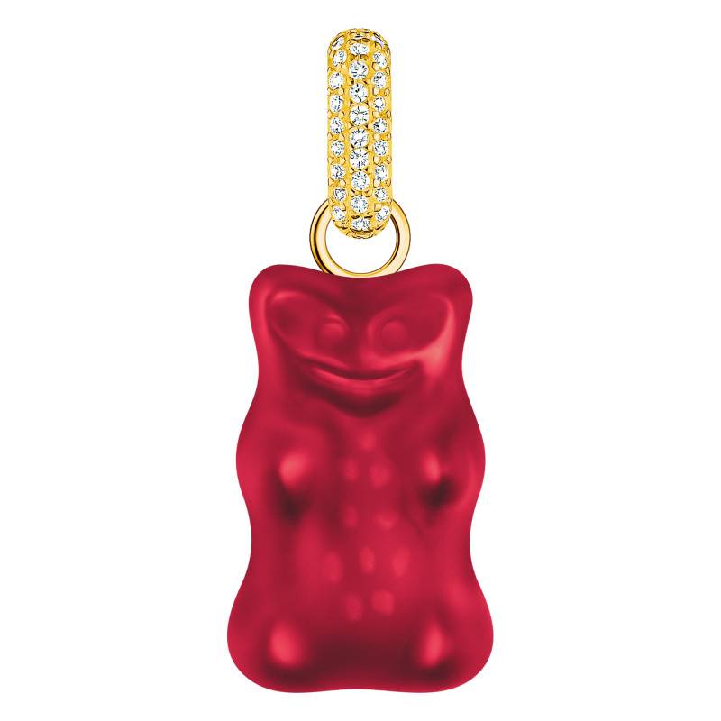 Yellow Gold-Plated & Zirconium Oxides and Red Crystal Haribo Pendant - PE967-414-10 - Thomas Sabo