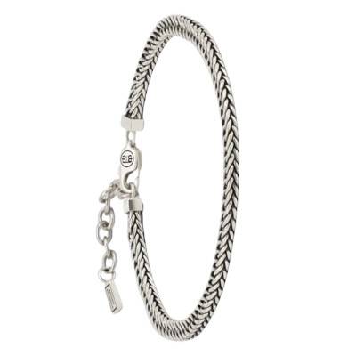 925 Silver Esther Mini Bracelet, 4 mm Wide, 18 cm to 24 cm Length - Buddha to Buddha
