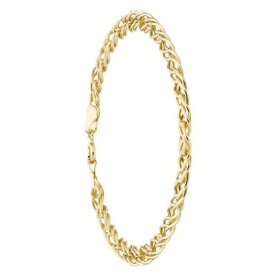 Bracelet Gourmette Multi-Chaînes Avec Charm - Plaqué Or Jaune, Alliage, Neuf Étiqueté