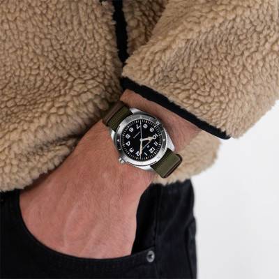 Khaki Field Expedition Auto 37mm wall clock H70225931 - Hamilton