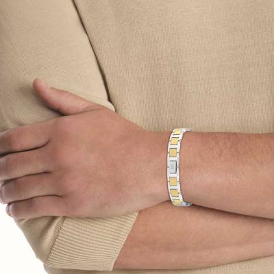 Two-Tone Steel Enhance H-Link Bracelet, Length 19,50 cm - 35100009 - Calvin Klein