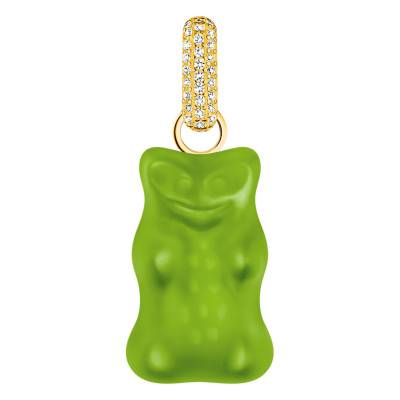 Yellow Gold-Plated 925 Silver Green Haribo Pendant, Cubic Zirconia & Crystal - PE967-414-6 - Thomas Sabo