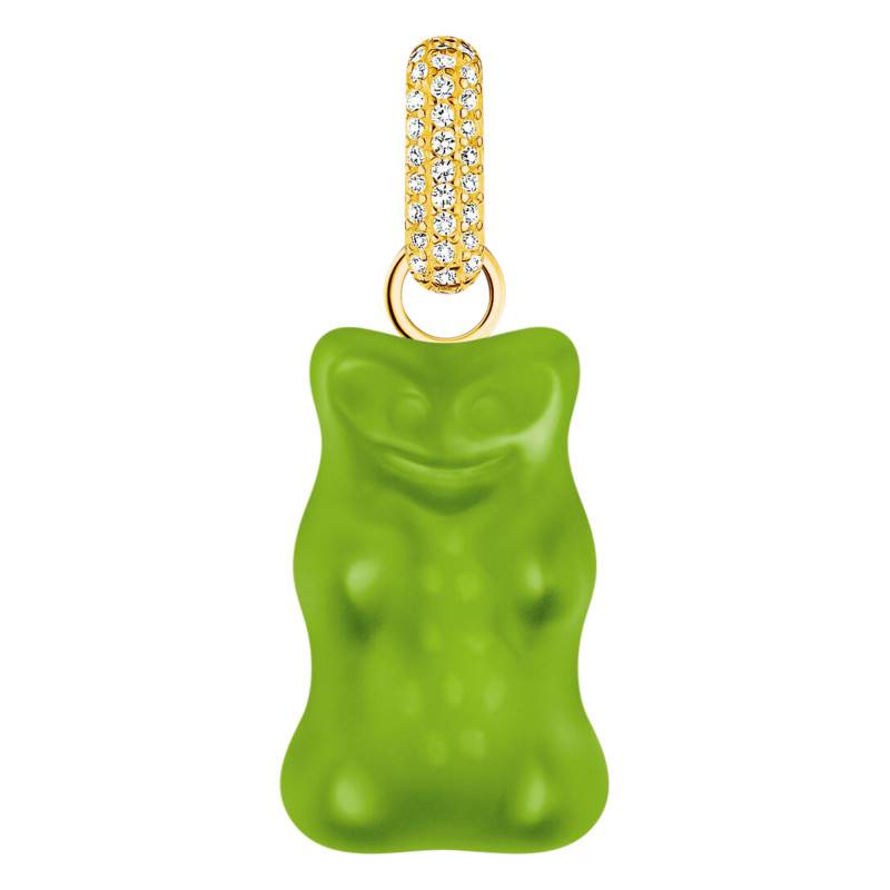 Yellow Gold-Plated 925 Silver Green Haribo Pendant, Cubic Zirconia & Crystal - PE967-414-6 - Thomas Sabo