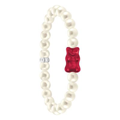 Red Haribo 925 Silver, Crystal & Freshwater Pearl Bracelet, 15 cm and 17 cm Lengths - A2154-017-10-L15 - Thomas Sabo