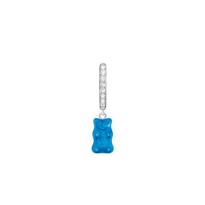 1 Single Blue Haribo Huggie Earrings in 925 Silver & Crystal and Zirconium Oxides - CR726-052-1 - Thomas Sabo