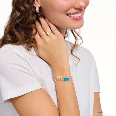 Bracelet Haribo Blanc en Argent 925, Perle D'Eau Douce, Cristal & Zircone, Longueur 16 à 19 cm - A2151-052-14-L19V - Thomas Sabo