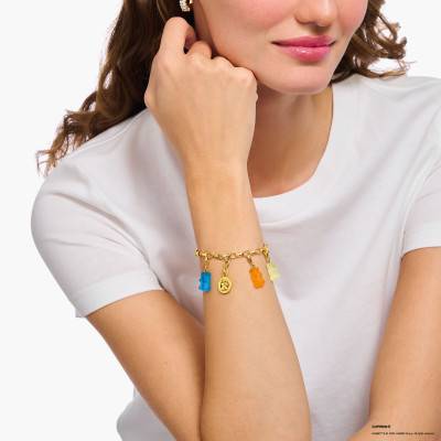 Pendentif Charm Haribo Orange en Plaqué Or Jaune & Cristal - 2186-413-8 - Thomas Sabo