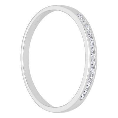Tala Standard 750/1000 White Gold & Diamonds 0,10 ct Half Eternity Band - Maison Girard