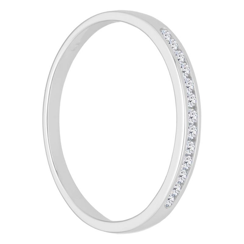 Tala Standard 750/1000 White Gold & Diamonds 0,10 ct Half Eternity Band - Maison Girard