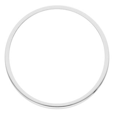 Mina 750/1000 White Gold Ribbon Wedding Ring with Diamond-Effect Band, Width 4.5 mm - Maison Girard