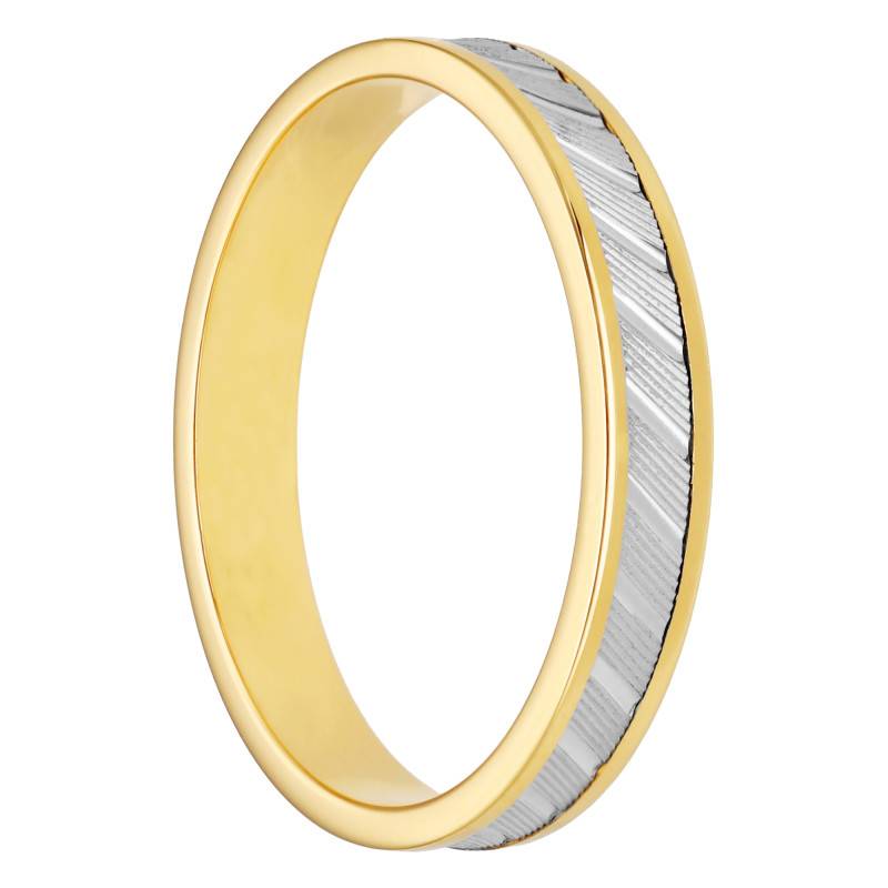 Olby Concave Standard Two-Tone 375/1000 Gold Wedding Ring, 3.50 mm Width - Maison Girard