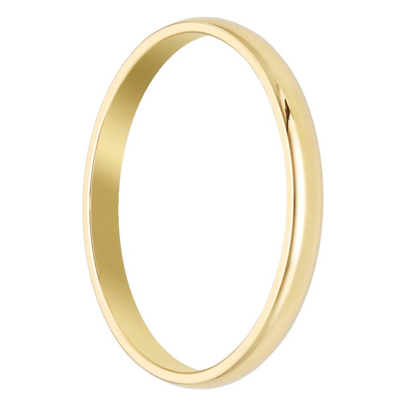 Standard Half-Round 375/1000 Yellow Gold Wedding Ring, Width 2 mm - Amore