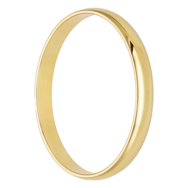 Standard Half-Round 375/1000 Yellow Gold Wedding Ring, Width 3 mm - Amore