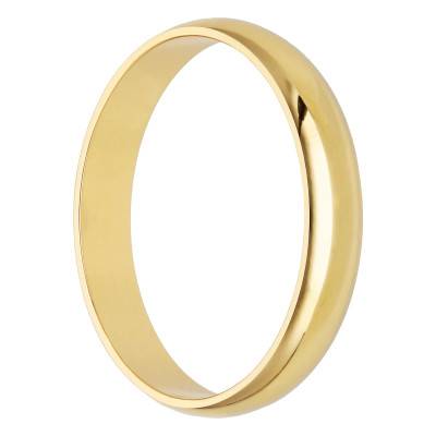 Standard Half-Round 375/1000 Yellow Gold Wedding Ring, Width 3,5 mm - Amore