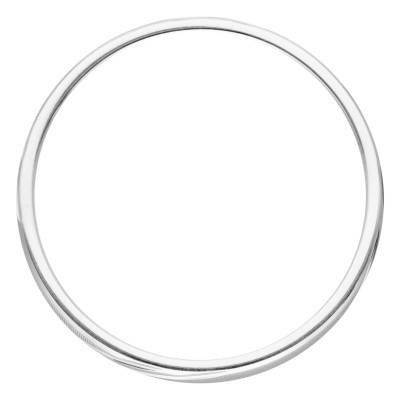 Fantaisie Semi-Domed Standard 375 White Gold Wedding Ring - Amore