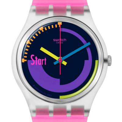 Neon Pink Podium Swatch Watch SO28K111 - Swatch