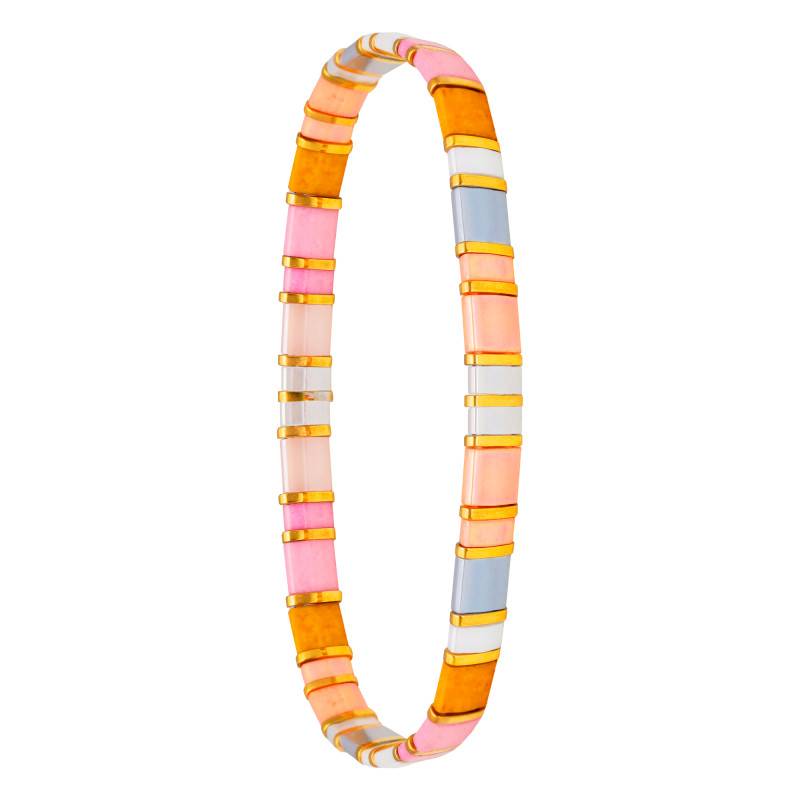 Tiya Miyuki Gold-Tone Metal & Multicolor Enamel Bracelet - Naïades