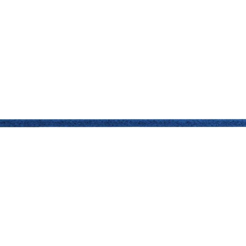 Blue Cotton & 925 Silver Rope Necklace, Length 42 cm to 45 cm - Una Storia