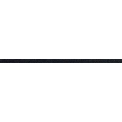 Black Cotton & 925 Silver Rope Necklace, Length 42 cm to 45 cm - Una Storia