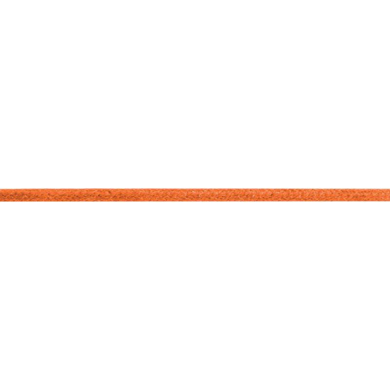 Orange Cotton & 925 Silver Rope Necklace, Length 42 cm to 45 cm - Una Storia