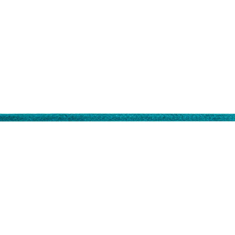 Turquoise Cotton Rope Necklace & 925 Silver, Length 42 cm to 45 cm - Una Storia