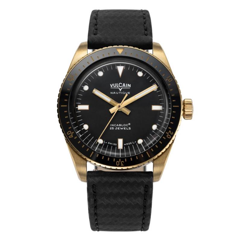 Gold & Black Skindiver Watch 661170A07 - Vulcain