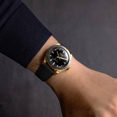 Gold & Black Skindiver Watch 661170A07 - Vulcain