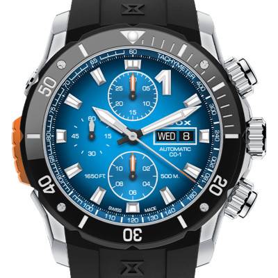 CO-1 Chronograph Automatic Watch 01128-3NOCA-BUIDN - Edox