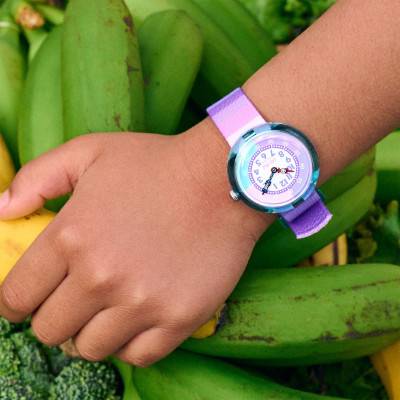 Montre Stripy Purple FBNP225 - Flik Flak