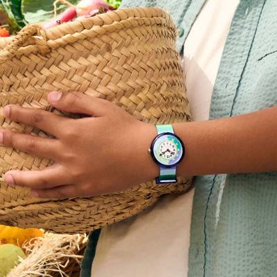 Stripy Green FBNP226 Watch - Flik Flak