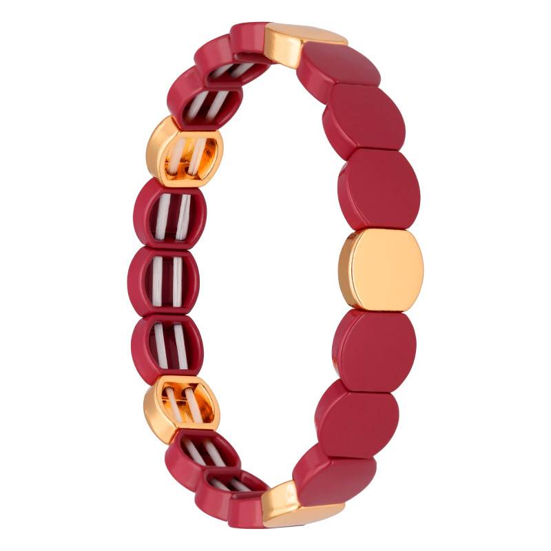 Gold-Plated Metal & Red Enamel Coloria Bracelet - Naïades