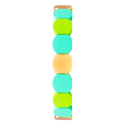 Gold-Plated Metal & Turquoise Enamel Coloria Bracelet - Naïades