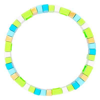 Coloria Gold-Plated Metal & Tricolor Enamel Bracelet - Naïades