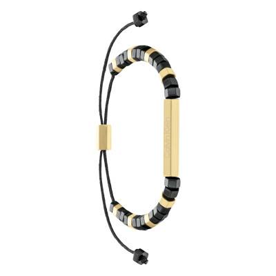 Gold & Black Steel Essentials Shapes Bracelet - 35000280 - Calvin Klein