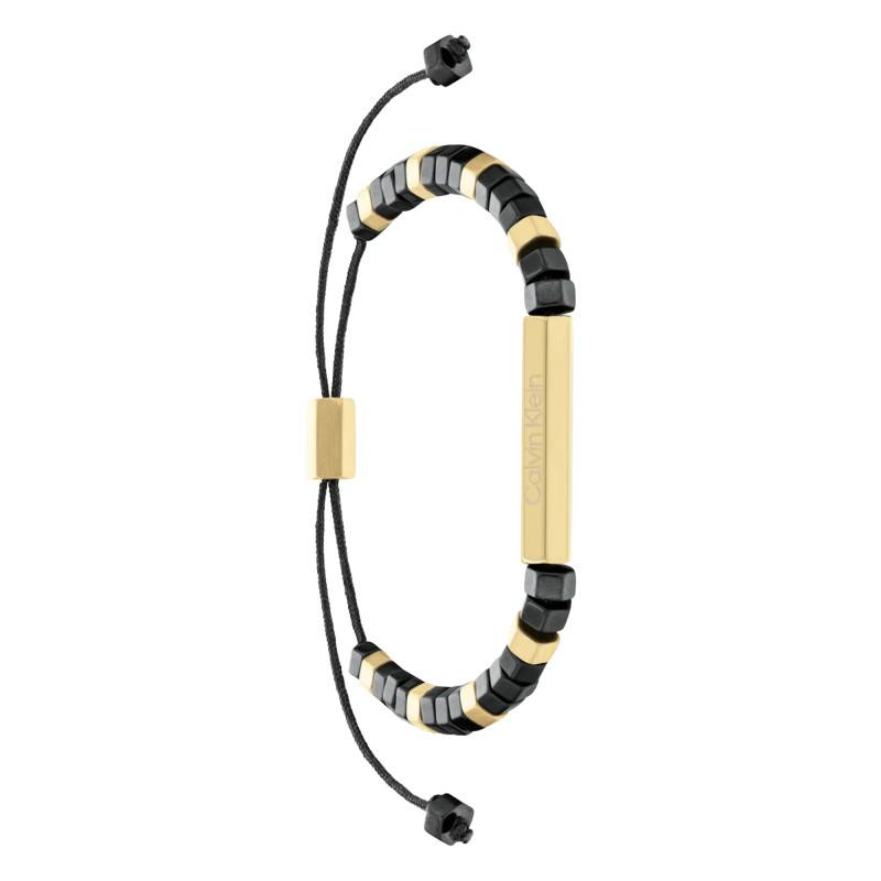 Gold & Black Steel Essentials Shapes Bracelet - 35000280 - Calvin Klein
