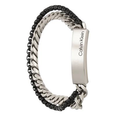 Bracelet Industrial Hardware en Acier Noir & Gris, Longueur 19,50 cm - 35000566 - Calvin Klein