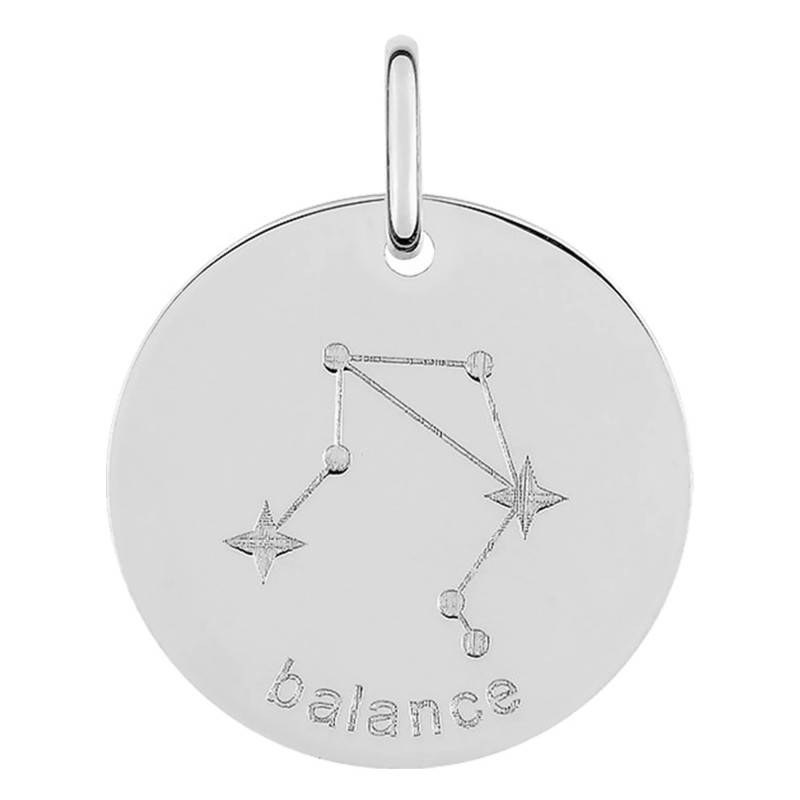 925 Sterling Silver Libra Constellation Pendant - Emanessence