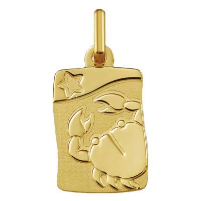 Yellow 750/1000 Gold Cancer Zodiac Sign Pendant - Argyor