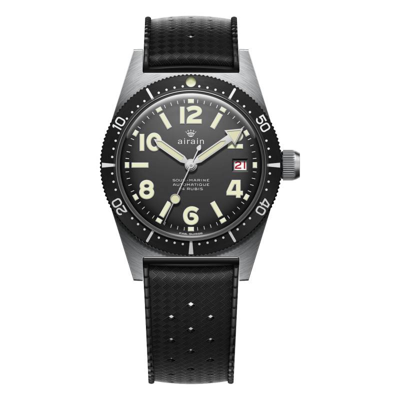 "Faded Black Submarine Watch Limited Edition 524.407" - Airain