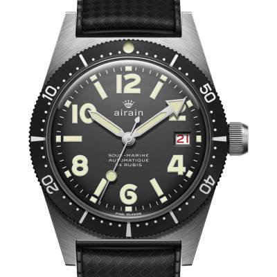 "Faded Black Submarine Watch Limited Edition 524.407" - Airain