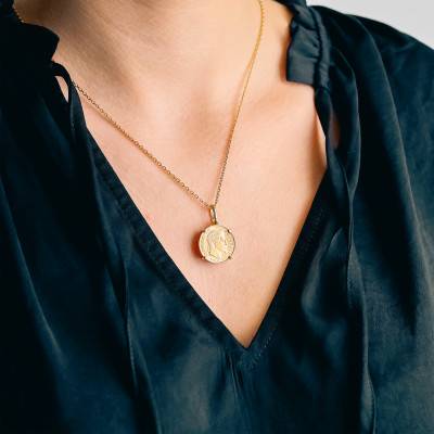 750/1000 Yellow Gold Napoleon III 10F Coin Pendant, 18.50 mm Diameter - Imperium
