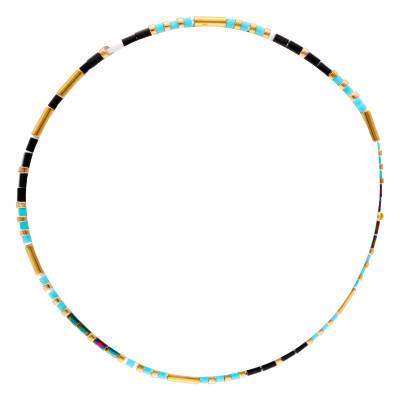 Bracelet Tiya Miyuki Métal Doré et Email Tricolore - Naïades
