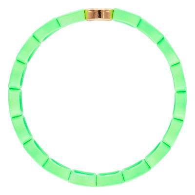 Coloria Gold Metal & Green Enamel Bracelet - Naïades