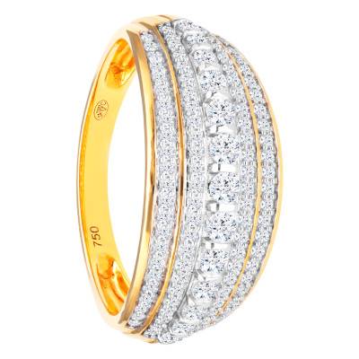 Bague Diamants 0,52 ct en Or Jaune 750 - Divine