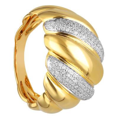 750/1000 Yellow Gold & Diamond Ring 0.29 ct - Divine