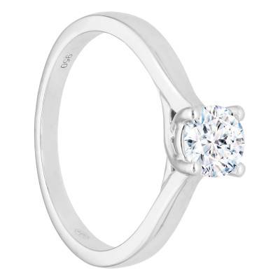 Bague Solitaire Diamant 0,70 ct en Platine, Taille 54 - Divine