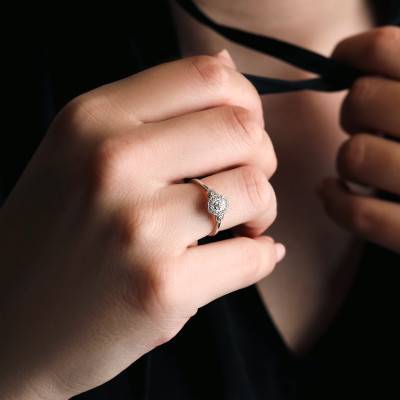 Bague Diamants 0,04 ct en Or Blanc 750 - Divine