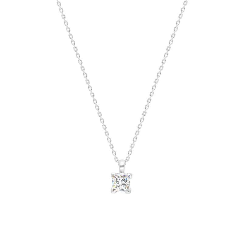 750 White Gold Necklace & 1 ct Diamond, Length 42 cm - Divine